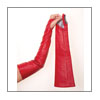 Fingerless Glove- TL0001 warm red leather/silver lining