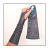 Fingerless Glove- TM0001 slate leather/peacock lining
