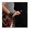 Fingerless Glove-  Model wearing TS0001 black leather/hot pink lining