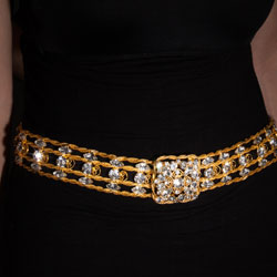 vintage belt - D&E Juliana crystal and gold