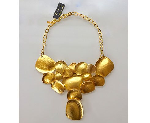 vintage-kenneth lane gold-tone bib necklace