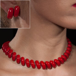 vintage necklace/earrings set-1970s napier metal - sold