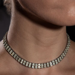 vintage necklace-rhinestone choker